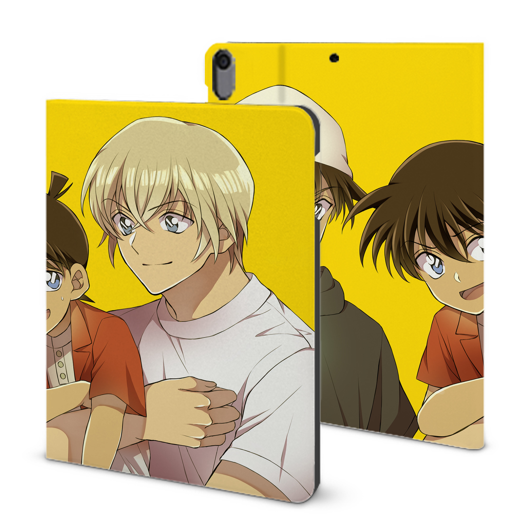 （画像用） 名探偵コナン Detective Conan IPad ケース ブック型 PUレザー TPU 耐衝撃 軽量 薄型 ペン収納なし 全面保護 IPad 各モデル対応